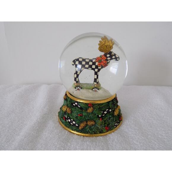 Mackenzie Childs Moose On Parade Snow Globe Musical - Picture 3 of 7